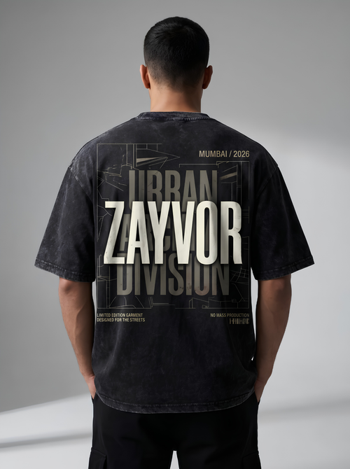 Unisex Acid Washed Oversized Tee