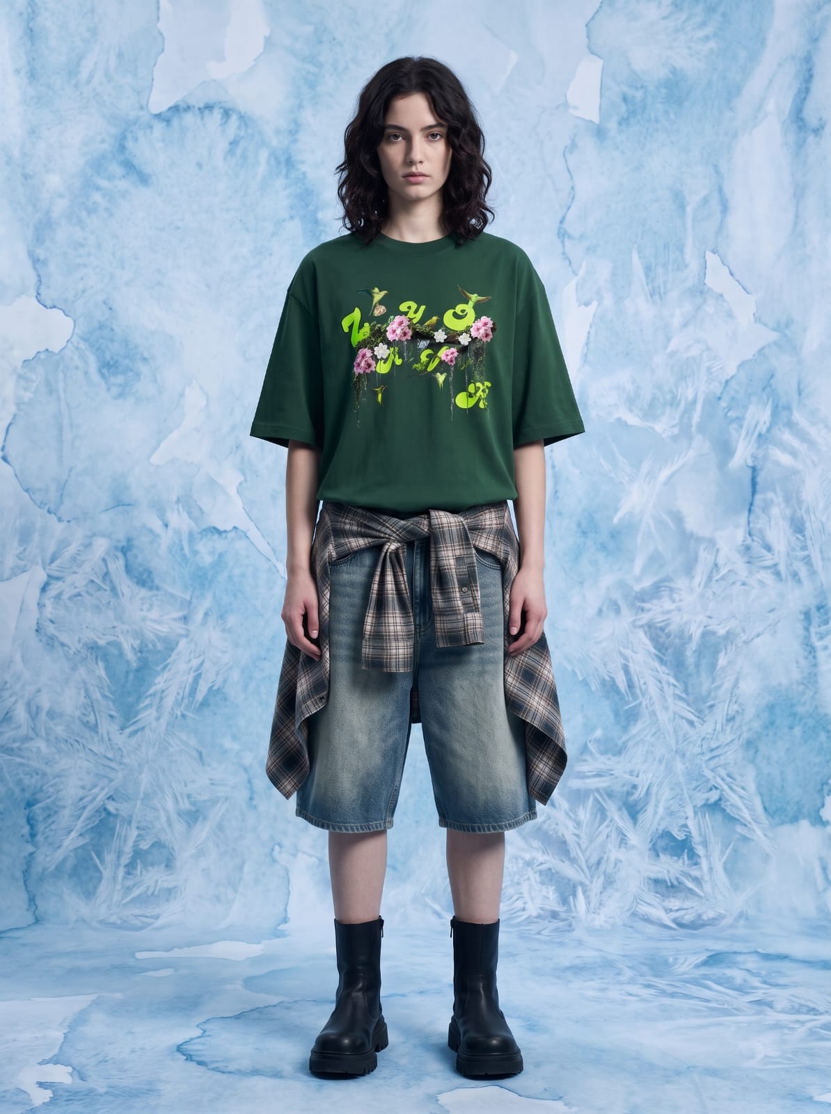 Verdant Echo Oversized T-Shirt