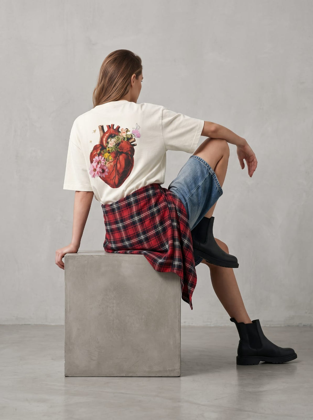 Heart In Bloom Oversized T-Shirt